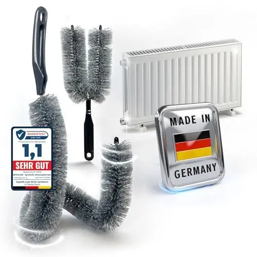 Produktbild: NOVOLARI® Made in Germany Heizkörperbürste Synthetik - 2er Set auch einzeln erhältlich - für alle gängigen Heizkörper - Heizungsbürste Reinigungsbürste Staubwedel für Heizung