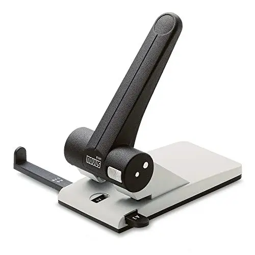 Produktbild: Novus B 265 Locher (Registraturlocher für das Büro, Metall, Stanzleistung) 65 Blatt, lichtgrau/schwarz