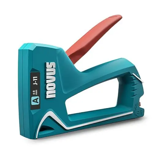 Produktbild: Novus J-11 Handtacker – Tacker für Feindrahtklammern von 4 bis 8 mm, Tackerpistole, Profitacker 030-0471