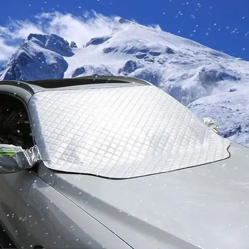 Produktbild: NOYVYDS Sonnenschutz Auto Frontscheibe,Frontscheibenabdeckung Auto,Windschutzscheibe Sonnenschutz 5 Magnetische UV-Schutz für Sommer, Sonne, Staub, Schnee, EIS, Frost,199 * 127cm