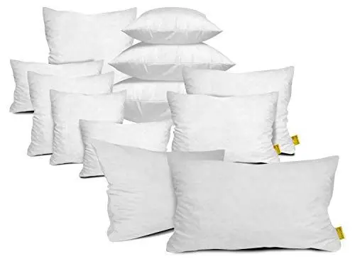 Produktbild: npluseins 2er Pack Füllkissen mit Federfüllung - Bezug aus 100% Baumwolle 763.972, 40 x 80 cm