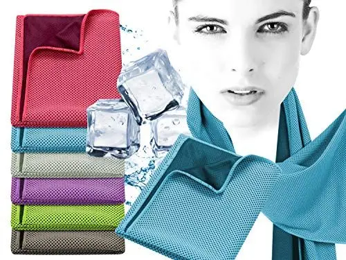 Produktbild: npluseins Kühltuch - kühlendes Mikrofaser Handtuch - Sport u Freizeit 1526.2208, Aqua