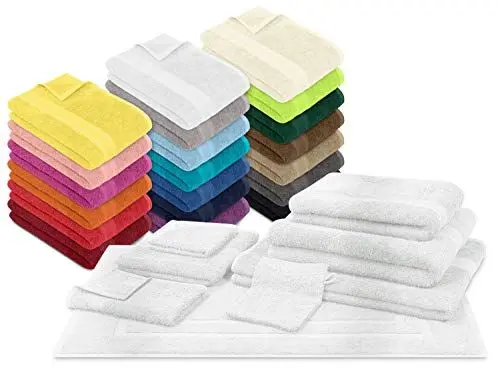 Produktbild: npluseins Packs zum Sparpreis - solide Frottiertücher - erhältlich in 20 modernen Farben und 8 verschiedenen Größen, 2er Pack Saunatücher (80 x 200 cm), weiß