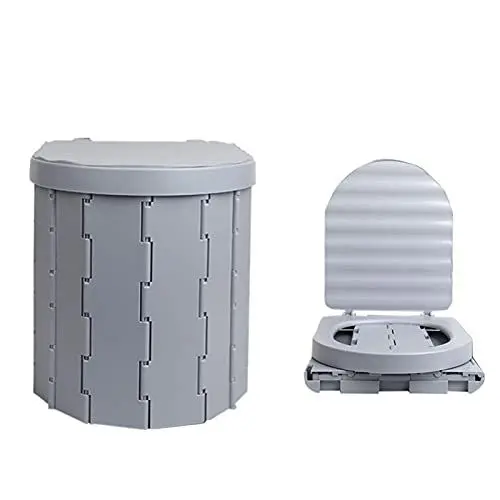 Produktbild: Nrkin Campingtoilette mit Deckel, Tragbare Toilette Outdoor Camping Toiletten, Mobile Faltbare Campingklo Auto Reise-Toilette für Camping, Unterwegs, Wandern, Ausflüge, Stau