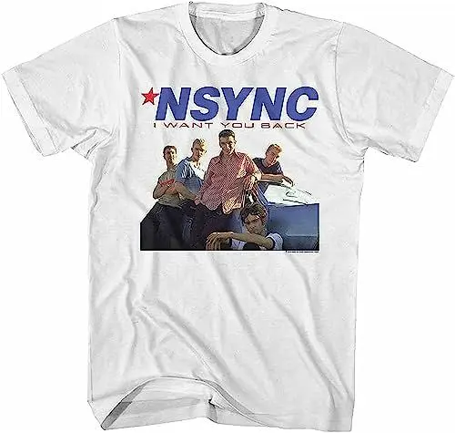 Produktbild: NSYNC Want You Back-Front Motif-White Adults Kurzrmelig T-Shirt T-Shirts & Hemden(X-Large)