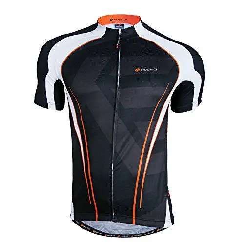 Produktbild: NUCKILY Herren-Fahrradtrikot, kurzärmelig, atmungsaktiv, schnell trocknend, Mountainbike-Oberteil