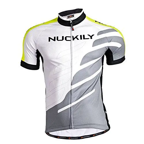 Produktbild: NUCKILY Herren-Fahrradtrikot, kurzärmelig, schnelltrocknend, atmungsaktiv, Mountain-Bekleidung