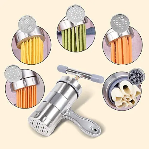 Produktbild: 1Pc Tragbare Manuell Betriebene Edelstahl-Nudel Maschine Noddle Juicer Druckmaschine Passa Telli, Elektrische Pasta-Maschine, Pasta-Maker, Elektrische Pasta-Maschine, Nudel Makin