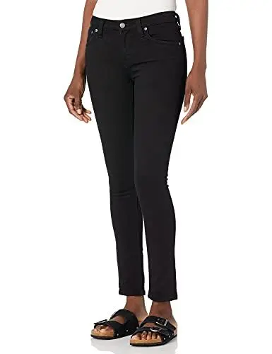 Produktbild: Nudie Jeans Unisex-Erwachsene Skinny Lin Black Jeans, schwarz/schwarz, 29W x 28L