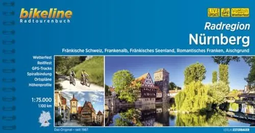 Produktbild: Nürnberg, Radatlas: 1:75000. Fränkische Schweiz, Frankenalb, Fränkisches Seenland, Romantisches Franken, Aischgrund, wetterfest/reißfest