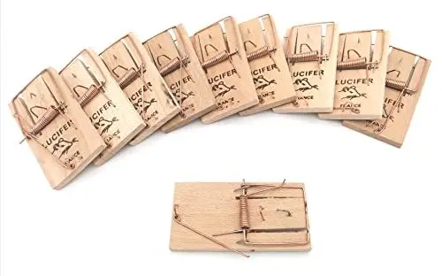 Produktbild: NUISIPRO 10 Mausefallen, Mausefalle, aus Holz, wiederverwendbar