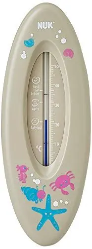 Produktbild: NUK Badethermometer für sicheres Baden, natürliche Messflüssigkeit aus Rapsöl, Made in Germany, 1 Stück, grau