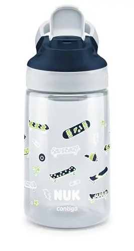 Produktbild: NUK By Contigo Easy Sip Cup | Trinkflasche für Kinder (ab 4 Jahren) | auslaufsicher | Hergestellt aus strapazierfähigem Tritan | BPA-frei | spülmaschinenfest | 420 ml | Skater