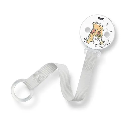 Produktbild: NUK Disney Winnie Puuh Schnullerband & Clip | Für alle Schnuller mit und ohne Ring | Robust und Bruchsicher | 1 Stück