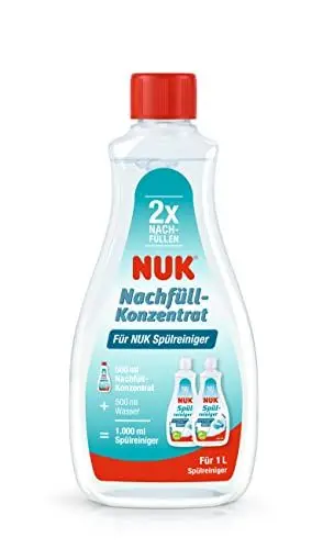 Produktbild: NUK Spülreiniger-Nachfüllkonzentrat | 500 ml | ideal zur Reinigung von Babyflaschen, Trinksaugern & Zubehör | parfümfrei | pH-neutral | Flasche aus 100 % recyceltem Material