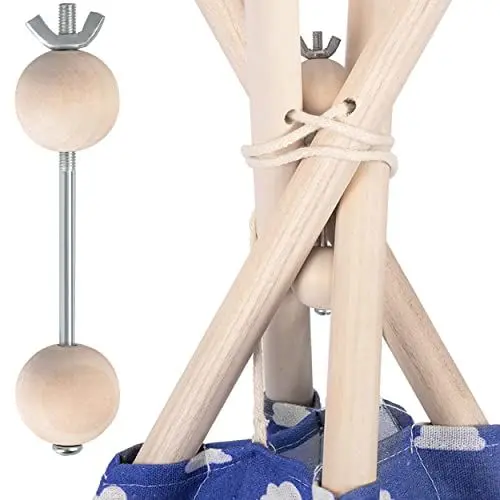 Produktbild: Nukido Tipi-Zeltstabilisator 122x3 cm Tee-Pee-Tool-Kit Kinder-Tipi-Stabilisator Blockiersystem für Tipi Anti-Kollaps-System für Tipi Tipi-Werkzeug