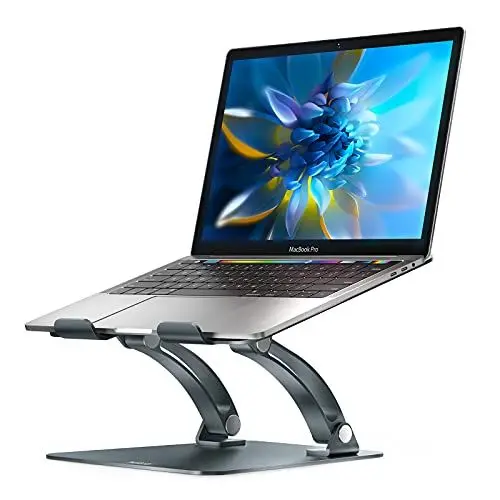 Produktbild: NULAXY Laptop Ständer, Einstellbar Notebook Ständer, Ausblendbar laptopständer Kompatibel für alle 10-17 inches Notebooks: MacBook Pro/Air, Dell, HP, Samsung - Grau