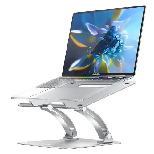 Produktbild: NULAXY Laptop Ständer, Höhenverstellbarer Belüfteter Laptop Halterung, Aluminium Notebook Ständer Kompatibel mit alle 10-17