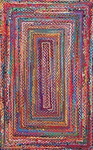 Produktbild: nuLOOM Tammara Handgeflochtener Teppich, 122 x 122 cm, mehrfarbig