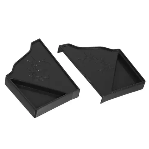 Produktbild: NULYLU 1 Paar Dachrinnen Dachablauf Metallabdeckung Fallrohr Zubehör Fallrohr Abdeckung Dachablauf Abdeckung Aluminiumlegierung Schwarz