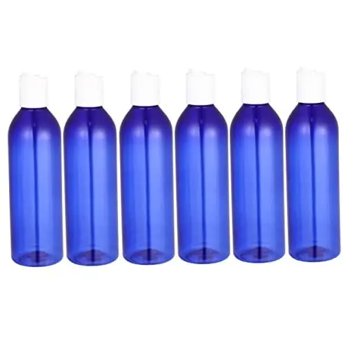 Produktbild: NULYLU 250ml Reiseflaschen mit Druckverschluss Shampoo-Lotion-Spender 6er-Set für Hautpflege auf Reisen