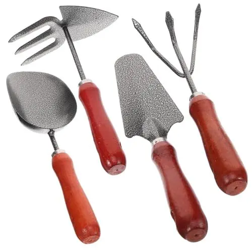 Produktbild: NULYLU Gartenwerkzeug-Set Mit Holzgriff Kleine Gartenschaufel Zum Graben Pflanzwerkzeuge Für Gartenarbeiten