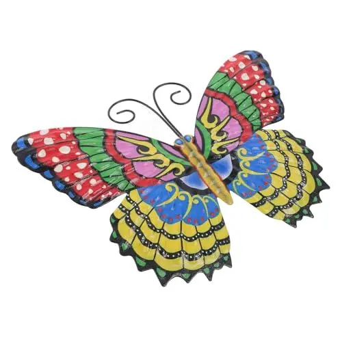 Produktbild: NULYLU Butterfly Wanddekor Wandkunst Für Garten Und Zuhause Einfache Installation Wetterfest Für Innen Und Außenbereich Kunstvolle Eisenverzierung