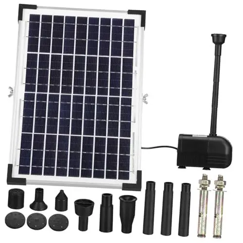 Produktbild: NULYLU Solarbetriebene Wasserfontäne 12w Solar Teichpumpe Für Gartenbrunnen Solarbetriebene Wasserpumpe Für Teich Und Wasserspiel Energieeffizient Einfache Installation Gartenwasser Pumpe