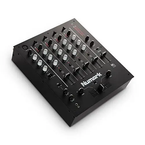 Produktbild: Numark M6 USB - 4-Kanal DJ-Mixer mit integriertem Audio Interface, 3-Band EQ, Mikrofoneingang und austauschbarem Crossfader mit Slope-Kontrolle