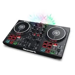 Produktbild: Numark Party Mix II DJ Controller Pult mit 2 Decks, Eingebauten DJ-Lichtern und DJ-Mixer·· Unterstützt Direktes Streaming von TIDAL, SoundCloud u. Mehr
