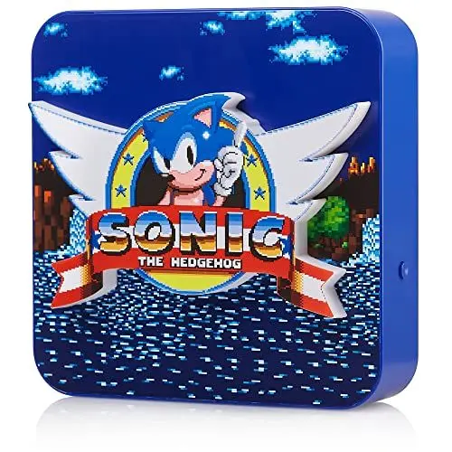 Produktbild: Numskull Sonic The Hedgehog Schreibtischlampe Wandleuchte - Ambientebeleuchtung Gaming Zubehör für Schlafzimmer, Zuhause, Arbeitszimmer, Büro, Arbeit - Offizielles Sonic The Hedgehog Merchandise