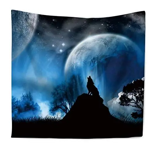 Produktbild: Nunubee Nunbee Tapisserie Wandbehäng Mandala Wald Wandteppich Wanddekoration Fatima Indisch Psychedelic makramee Hanging Hippie Tapestry Natur Beach Tischdecke Strandtücher, Nordisch 1 150 * 200cm