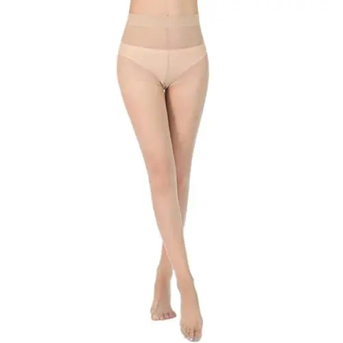 Produktbild: Nunubee Blickdichte Strumpfhosen Damen Strumpfhosen mit Kontrolloberteil, Nude, Nylon, 1D