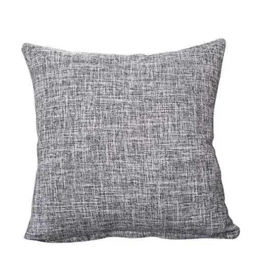 Produktbild: Nunubee Klassisch Einfarbig Dekokissen Skandinavisch Minimalistisch Baumwolle Sofakissen Leinen 40 * 40cm Dekorative Kissenbezüge Kissenbezug Kissenhülle, Grau