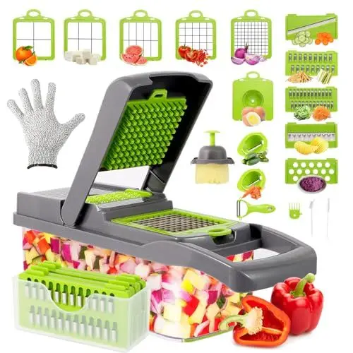 Produktbild: Nuo desire 26 In 1 Gemüse Schneider,Mandoline Gemüsehobel,Gemüsehobel Dicer,Würfel Schneider,Vegetable Chopper Dicer,Spiralschneider Kartoffel Gemüse für Obst Gemüse,Karotte, Zwiebel Schneider