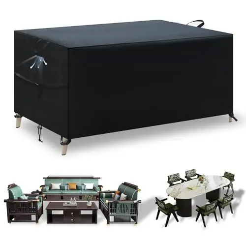 Produktbild: Nuo desire Gartenmöbel Abdeckung 220*140*74cm Winterfest Anti-UV 420D Oxford Plane Loungemöbel Abdeckung Wasserdichte Loungesofa Abdeckplane für Gartentisch Möbelsets Terrassenmöbel Tische,Stühle,Sofa