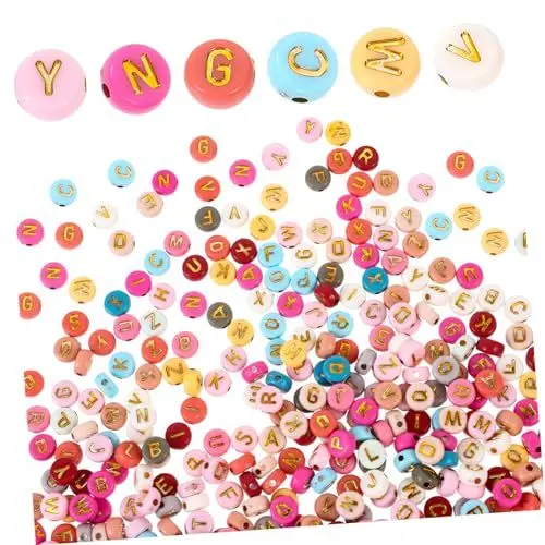 Produktbild: NUOBESTY Zubehör – 1000 Stück Alphabet-perlen Acryl-buchstabenperlen Zur Schmuckherstellung