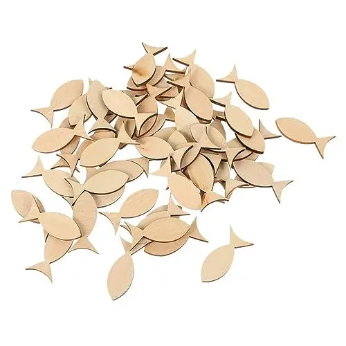 Produktbild: NUOBESTY 100St hochzeitsdeko holzpaneele holzbohlen holzbretter bauholz holzdielen holzplatten Holzspäne zieren hängende Ornamente unvollendete Holzornamente leere Holzspäne Holzausschnitt