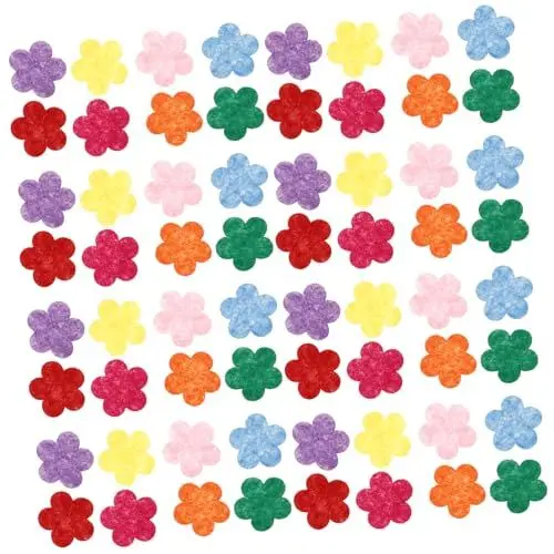 Produktbild: NUOBESTY 100 Stück Zarte Stickerei-Blumen-aufnäher Für Bastelprojekte Haarspangen- Und Dekorative Accessoires