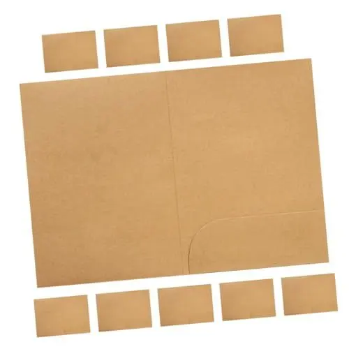 Produktbild: NUOBESTY 10 Stücke Papier Datei Ordner Organizer Mit Einzelnen Tasche A4 Bifold Portfolio Ordner Büro Dokument Organizer