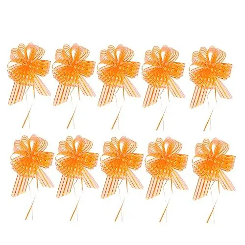 Produktbild: NUOBESTY 10St Schleifenknoten in Geschenkverpackung Geschenkverpackungsschleifen Metallkorb Drahtband Hochzeit Schleifen ziehen Hochzeitsschleifen Dekoration Schüttgut Kranz Paket