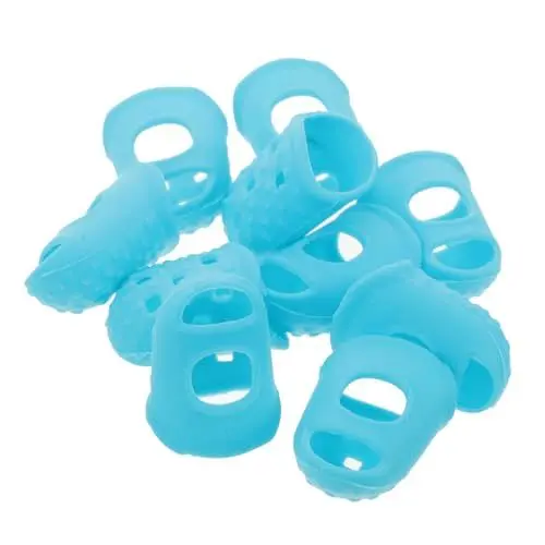 Produktbild: NUOBESTY 10pcs Stickerei Nagel Abdeckungen Silikon Praxis Protektoren Nähen Stickerei Zubehör Nicht-
