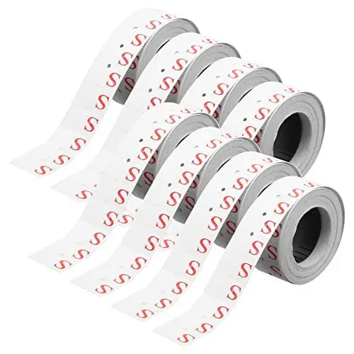 Produktbild: NUOBESTY 10 Rollen Preisschildpapier Kleidungsetiketten für Pflegeheime Bekleidung Kleidergrößen-Aufkleber Größenetiketten für Kleidung Etiketten für Kita-Kleidung Kleidergrößenaufkleber