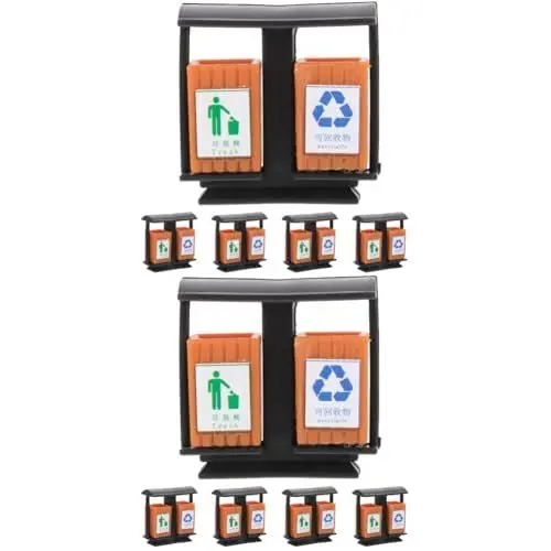 Produktbild: NUOBESTY 10 Stk Micro-Landschaftswandleuchte Mülleimer Lernspielzeug für Kinder Mini Modelle Abfalleimer Mikro-Landschaftsdekor Sandkasten Material kleines Modell Puppenhaus schmücken Abs