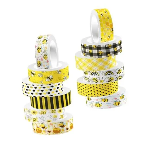 Produktbild: NUOBESTY Honigbienen-washi-tape-set Bienen-motive Dekorative Bänder Zum Verpacken Von Scrapbooks Urlaubsdekorationen