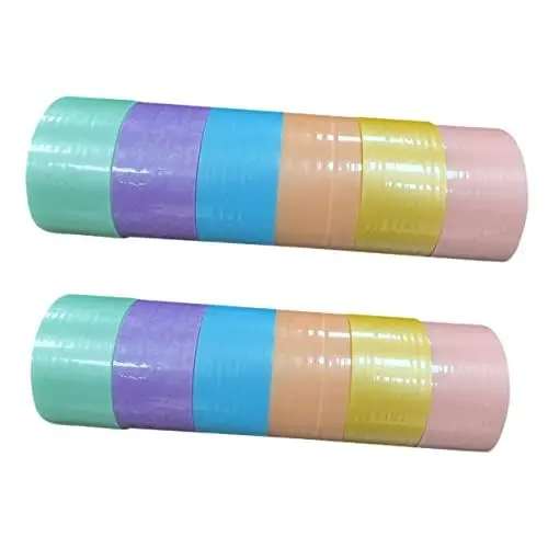 Produktbild: NUOBESTY 12 Rollen Goo-ball-tape Diy-kits Dekorative Klebebänder Entspannende Klebebänder Zeichenband Bonbonfarbenes Klebeband-set Lustige Ballklebebänder Farbband Kind Plastik Erwachsener