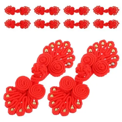 Produktbild: NUOBESTY -kostüm-knotenknopf-set 12-teilig Bastelknöpfe Knöpfe Zum Nähen Traditionelle Chinesische Knotenverschluss-abdeckknöpfe