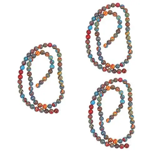 Produktbild: NUOBESTY 144 Stk Kostbare Perlen Farbige Steinperlen Edelstein Armbänder Kreatives Diy-perlenzubehör Abstandshalter Zum Basteln Charme Perlen in Loser Schüttung Jadeperle Schmuck Malachit