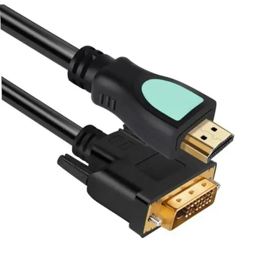 Produktbild: NUOBESTY 1,5m I/V Kabel Fine Leitung 24K Vergoldete Stecker Hochgeschwindigkeits Signalübertragung PVC Material für Stabilität