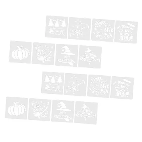 Produktbild: NUOBESTY 16St Halloween-Zeichnungsvorlage Halloween-Zeichnungsschablonen Bastelzeichnung Schablone halloween dekoration halloween-dekoration tragbare Druckschablone tragbare Malschablone